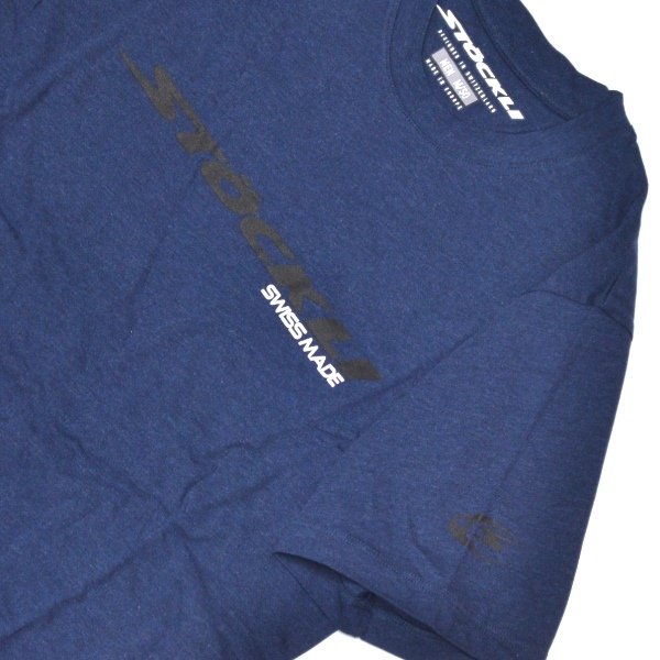 画像2: STOCKLI ストックリ Tシャツ ネイビー melange navy (2)