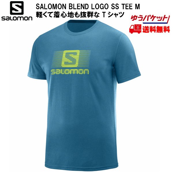 画像1: SALOMON サロモン Tシャツ BLEND LOGO SS TEE M ブルー (1)