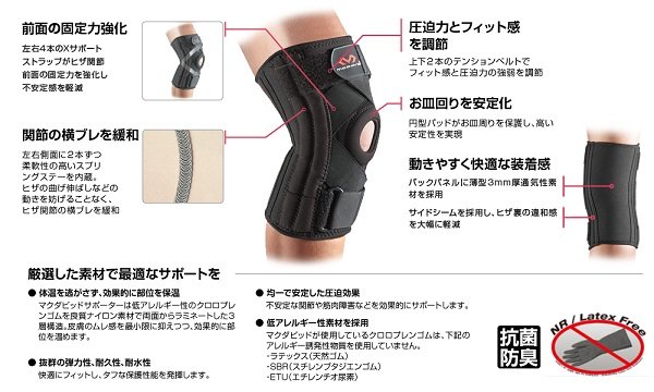 画像4: マクダビッド McDavid 膝 ヒザ サポーター ニースタビライザー5 ハードサポート (4)