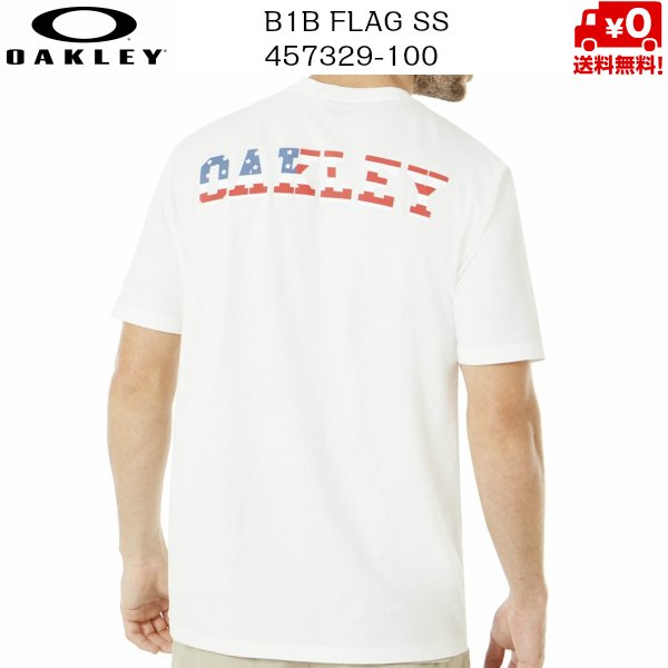 画像1: オークリー Tシャツ OAKLEY B1B FLAG SS 100 WHITE (1)