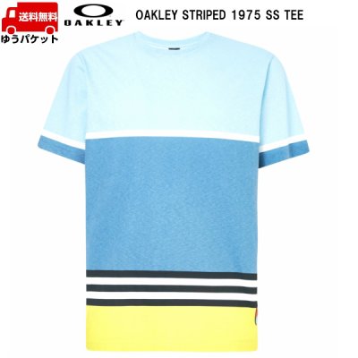 オークリー Tシャツ ブルーイエロー OAKLEY Striped 1975 SS TEE Blue Yellow Color Block