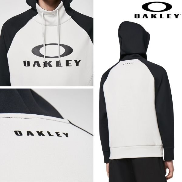 画像3: オークリー パーカー フリース フーディ クールグレイ OAKLEY SIERRA DWR FLEECE HOODY 2.0 9EE BLACKOUT/COOL GREY  (3)
