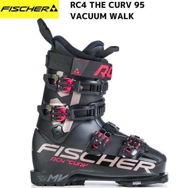 画像1: フィッシャー レディース スキーブーツ ＲＣ４ ザ・カーブ 95 バキューム ウォーク FISCHER RC4 THE CURV 95 VACUUM WALK BLACK  (1)