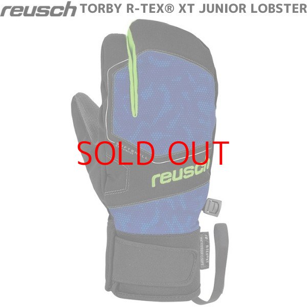 画像1: ロイシュ ジュニア スキーグローブ REUSCH TORBY R-TEX XT JUNIOR LOBSTER ロイッシュ ロイシュ ジュニア グローブ サーフザウェブ ブラック ネオングリーン (1)