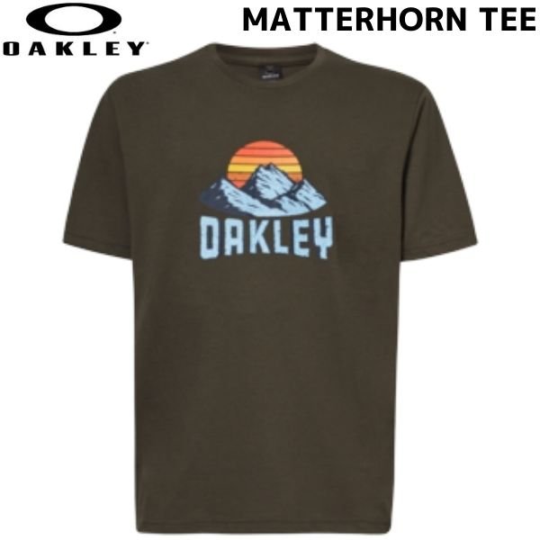 画像1: オークリー マッターホルン Tシャツ カーキ OAKLEY MATTERHORN TEE NEW DARK BRUSH (1)