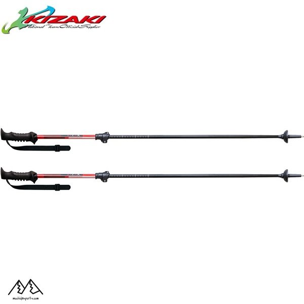画像2: キザキ ストック サイズ調整式 スキーポール プロシード TL グラス  レッド KIZAKI PROCEED TL GLASS RD (2)