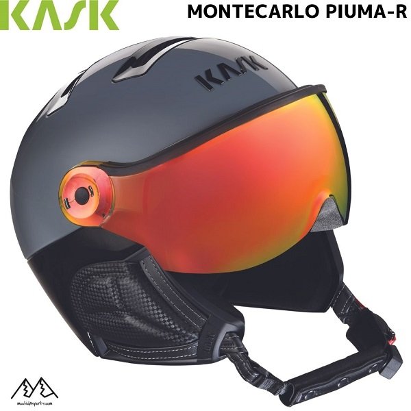 画像1: カスク バイザーヘルメット モンテカルロ グレー / レッドミラー KASK MONTECARLO PIUMA-R Grey Red Mirror  (1)