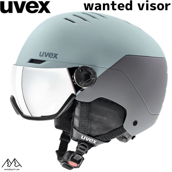 画像1: ウベックス スキー バイザーヘルメット グレイシャー ライノーマット UVEX wanted visor  (1)