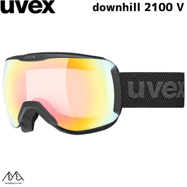 画像1: ウベックス スキー ゴーグル 調光レンズ アジアンフィット ブラックマット UVEX downhill 2100V (1)