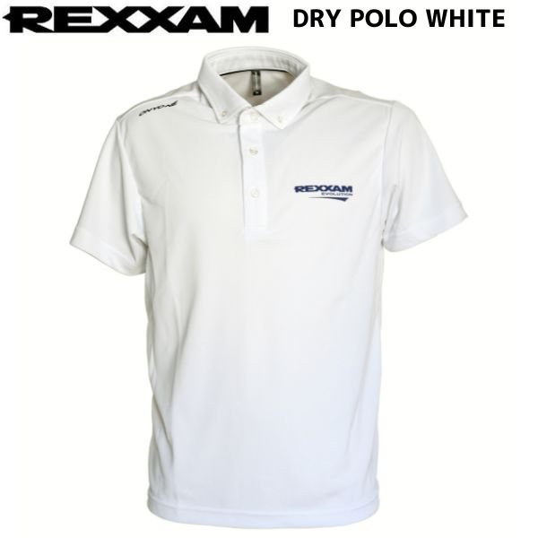 画像1: レクザム × オンヨネ ボタンダウン ポロシャツ ホワイト REXXAM ONYONE DRY UP PRO POLO-SHIRTS  WHITE REX-PS10 (1)