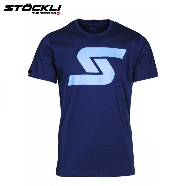 画像1: ストックリ スキー コットン Tシャツ ネイビー STOCKLI T-SHIRT Navy THE SWISS SKI (1)
