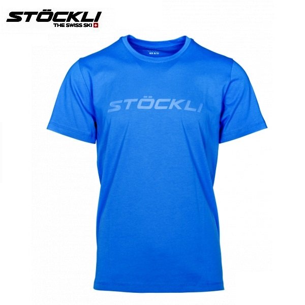 画像1: ストックリ コットン Tシャツ ブルー STOCKLI T-SHIRT Azzurro Blue THE SWISS SKI (1)