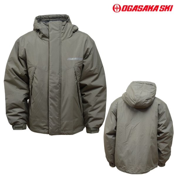 画像2: オガサカチーム ウォームシェルパーカー 中綿入り保温ジャケット オリーブ OGASAKA TEAM  (2)
