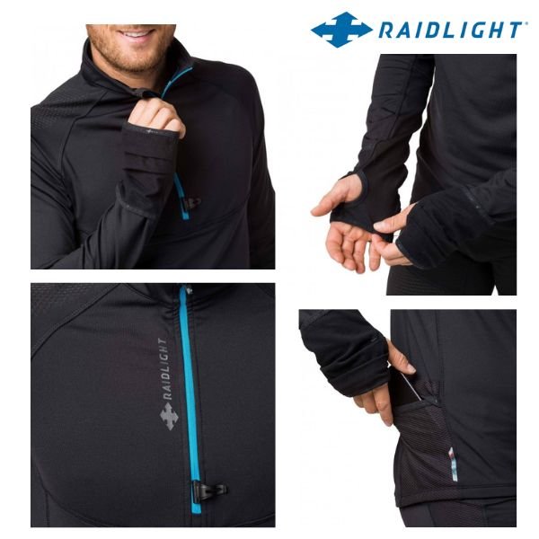 画像2: レイドライト ウィンタートレイル ロングスリーブトップ RAIDLIGHT WINTERTRAIL LS TOP トレイルラン ハーフジップシャツ (2)