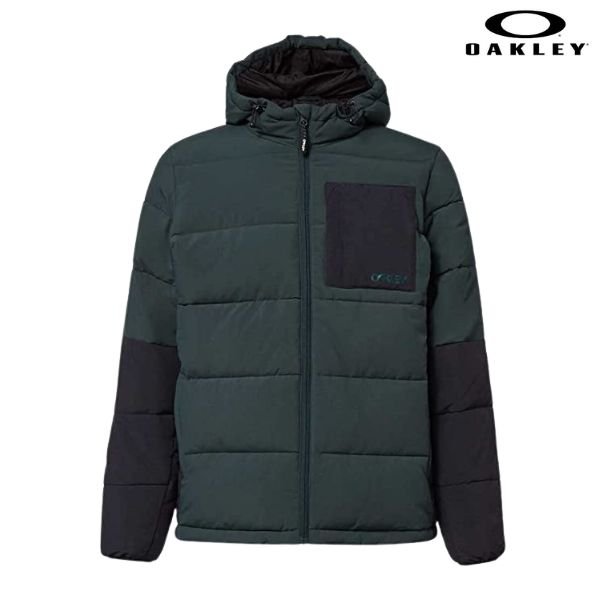 画像1: オークリー キルティングジャケット グリーン ブラック 保温 OAKLEY TAHOE PUFFY RC JACKET HUNTER GREEN/BLACKOUT (1)