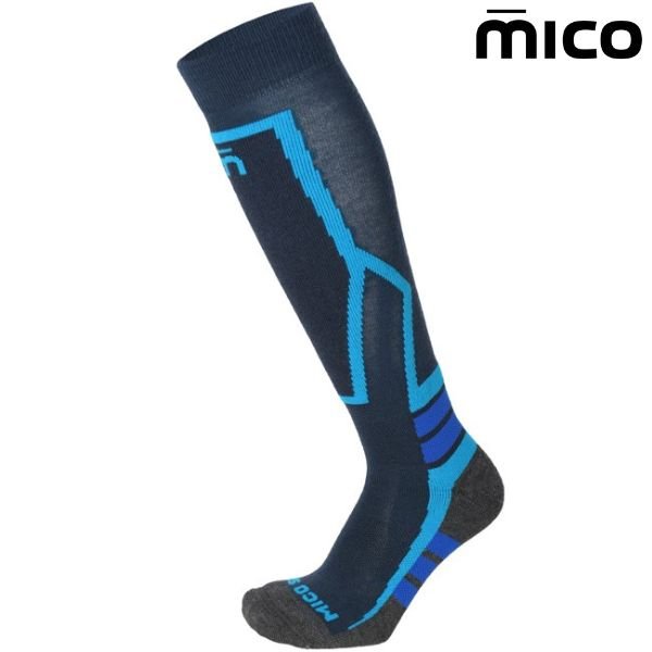 画像1: ミコ ジュニア スキーソックス ブルー MICO KIDS PERFORMANCE SKI SOCKS CA2600 002 BLUE (1)