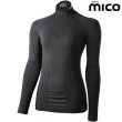 画像1: ご予約商品 ミコ レディース ウィメンズ アンダーシャツ セカンドスキン WARM CONTROL ベースレイヤー ブラック mico IN1856 (1)