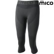 画像1: ご予約商品 ミコ レディース ウィメンズ アンダータイツ セカンドスキン WARM CONTROL ベースレイヤー ブラック mico CM1859 (1)