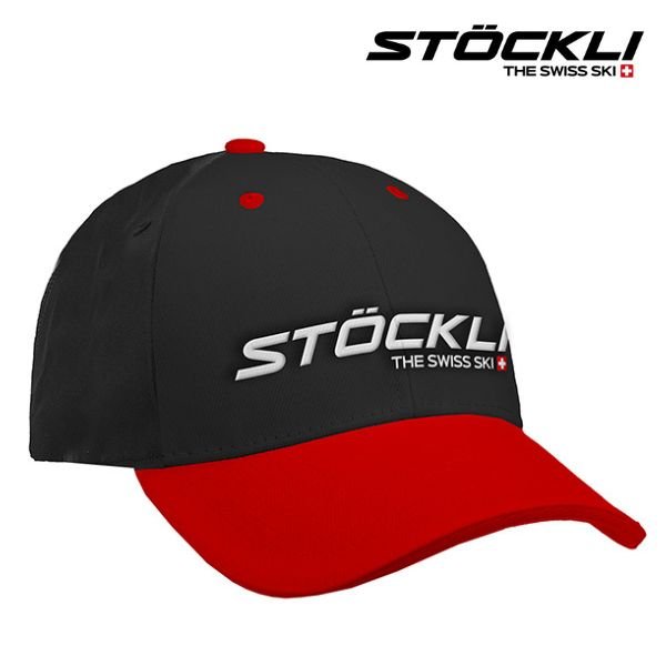 画像1: ストックリ キャップ ブラック レッド STOCKLI CAP THE SWISS SKI (1)