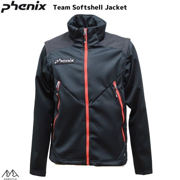 画像1: フェニックス ミドルジャケット ソフトシェル ジャケット ブラック PHENIX Soft Shell Jacket  BK (1)