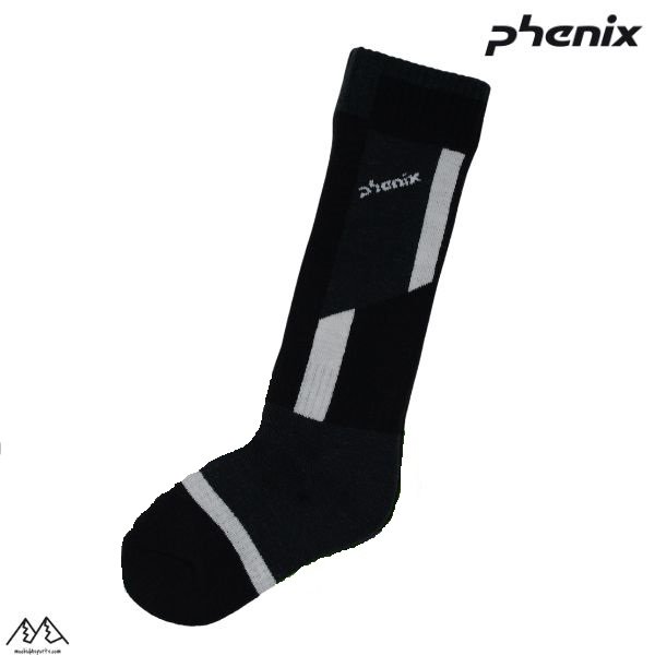 画像1: フェニックス キッズ ジュニア スキーソックス ブラック 14-19cm PHENIX Jr Socks ESB22S010 BLACK (1)
