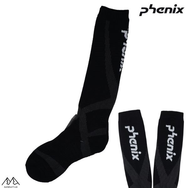 画像1: フェニックス スキーソックス ダイレクトフィット ブラック PHENIX DIRECT FIT SKI SOCKS BLACK (1)