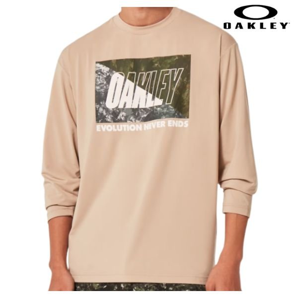 画像2: オークリー ロング Tシャツ 長袖 ベージュ OAKLEY Enhance Qd LS Tee Bold Evo 2.0 Humus (2)