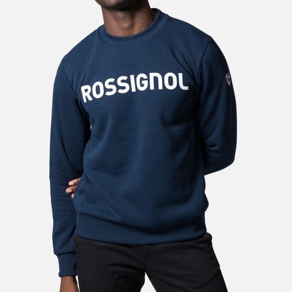 画像1:  ロシニョール スウェット トレーナー ネイビー ROSSIGNOL LOGO SWEAT RN FT DARK NAVY  (1)