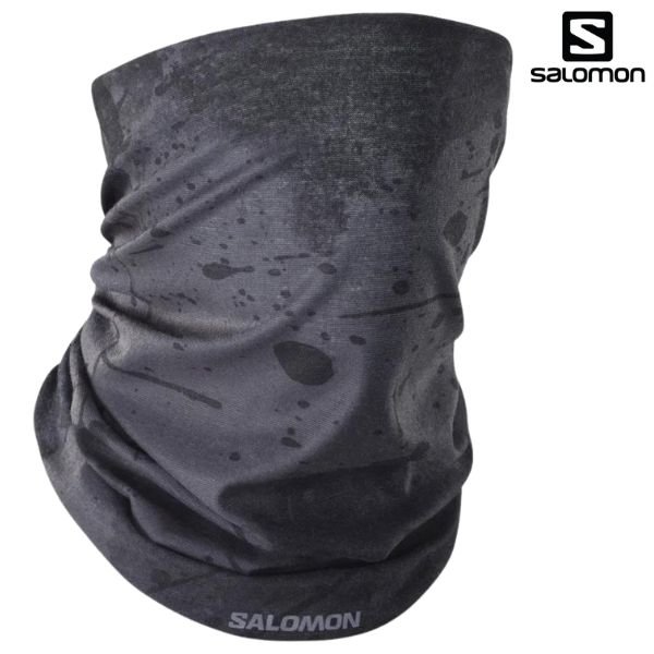 画像1: サロモン ネックゲイター ネックチューブ フェイスマスク ブラック SALOMON CROSS HEAD & NECK TUBE DEEP BLACK / AO / PERISCOPE  (1)