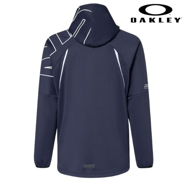 画像3: オークリー トレーニング ウェア 上下セット ネイビー OAKLEY Enhance 3Rdg Synchronism Jkt ＆ Pt 6.0 Foggy Blue (3)