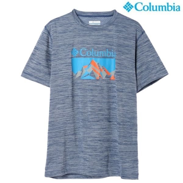 画像1: コロンビア Tシャツ ゼロルールズショートスリーブグラフィックシャツ ブルーグレー Columbia Zero Rules™ Short Sleeve Graphic Carbon Hthr (1)