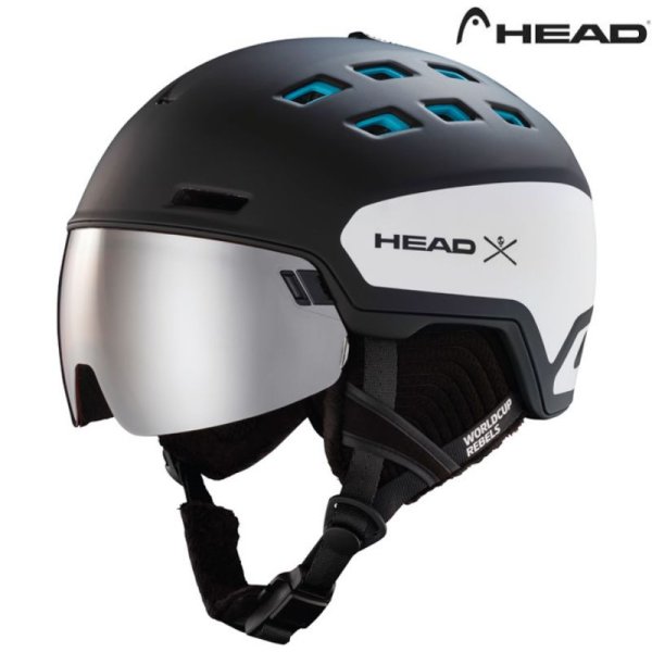 画像1: ヘッド バイザーヘルメット レーダー WCR HEAD RADAR VISOR SKI HELMET WCR ホワイト ブラック ブルー (1)