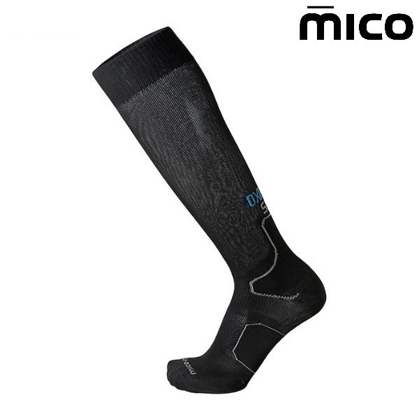 画像1: ミコ 159 薄手 コンプレッション スキーソックス ブラック MICO 159 OXI-JET SKI EXTRA LIGHT BLACK (1)