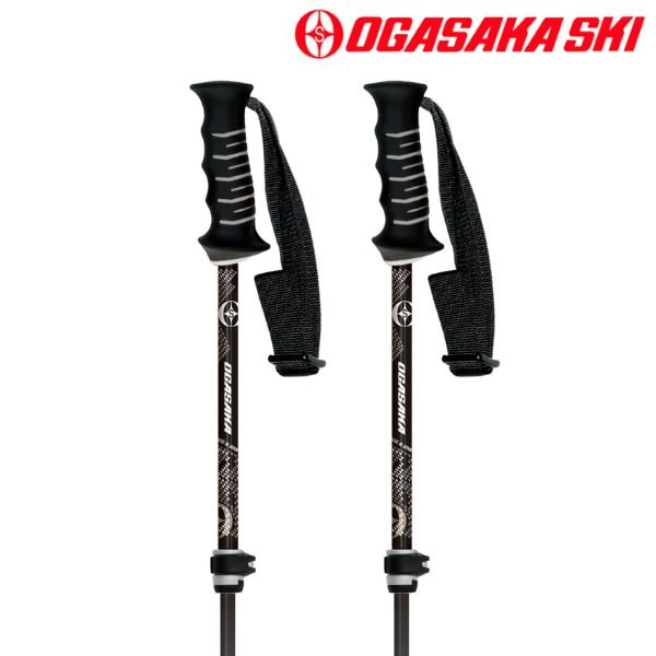画像1: オガサカ サイズ調整式 ストック スキーポール ブラック 95-120cm OGASAKA LC-FS BK (1)