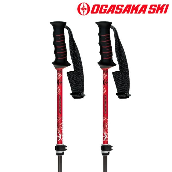 画像1: オガサカ サイズ調整式 ストック スキーポール レッド 95-120cm OGASAKA LC-FS RD (1)