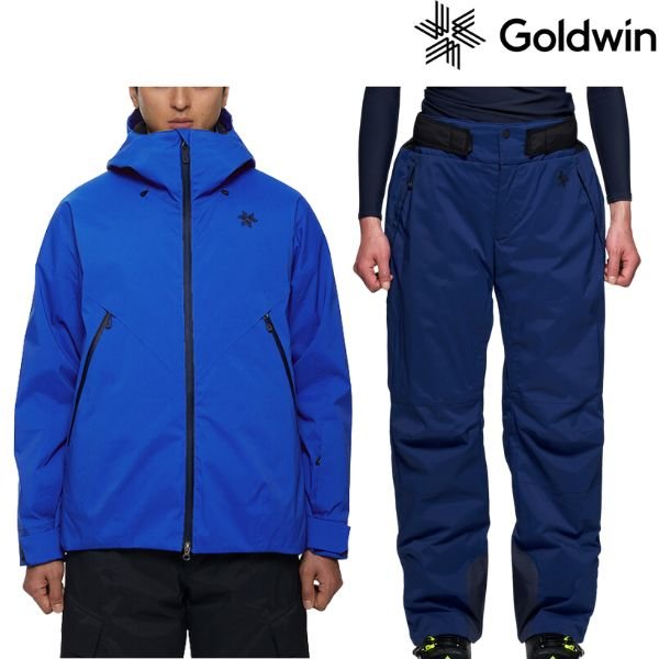画像1: ゴールドウイン スキーウエア Goldwin G-Solid Color Jacket G13301 LP G-Solid Color Wide Pants G33355B DZ ラピスラズリ ディープブルー (1)