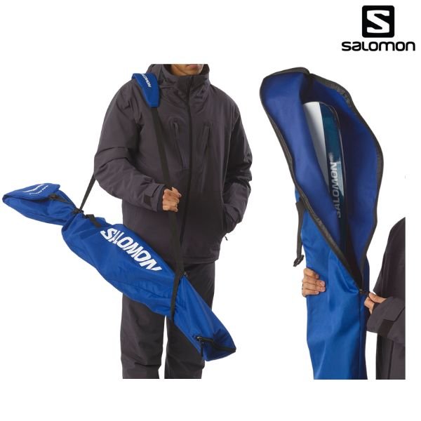 画像3: サロモン スキーケース 1台入 ブルー SALOMON ORIGINAL 1 PAIR 160-210 Surf The Web/BLACK (3)