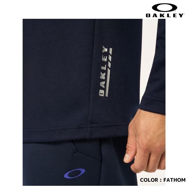 画像2: オークリー ロング Tシャツ 長袖 ネイビー OAKLEY STRIKING QD LS TEE 4.0 FATHOM (2)