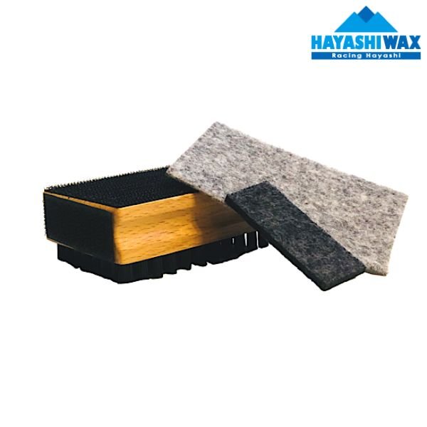 画像2: ハヤシワックス 3WAY フェルト付 ナイロンブラシ 携帯用 (ナイロン&フェルト) HAYASHI WAX 3WAY FELT NYLON BRUSH (2)