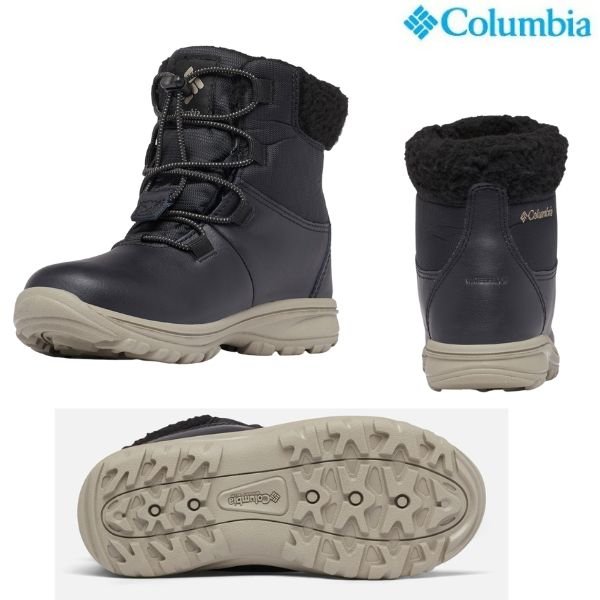 画像2: コロンビア ジュニア スノーブーツ 防水 22cm 23cm 24cm ユース モリッツァ ブーツ ブラック Columbia YOUTH MORITZA BOOT (2)