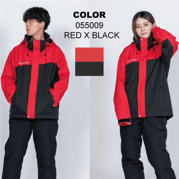 画像2: オンヨネ スキーウエア シェル スキージャケット レッド ブラック ONYONE SHELL JACKET (2)