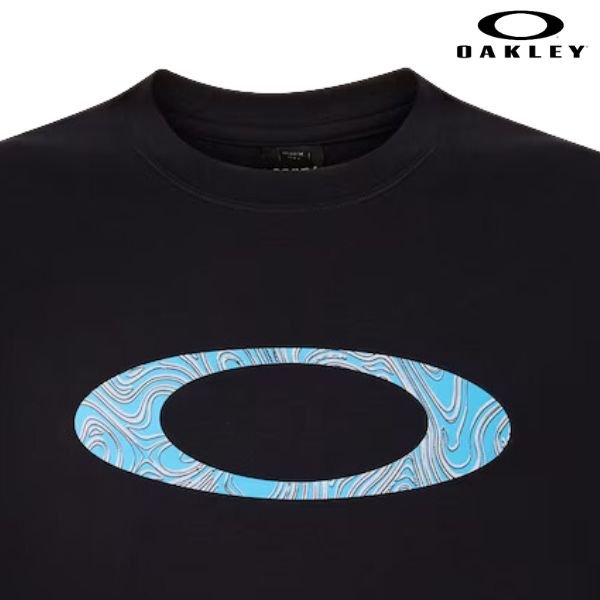 画像2: オークリー Tシャツ ブラック アイコンロゴ 吸汗速乾 UVカット OAKLEY Mtl Ellipse Sun Tee  (2)