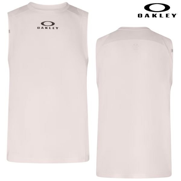 画像2: オークリー タンクトップ ノースリーブ シャツ ホワイト 吸汗速乾 OAKLEY Enhance Ns Crew 14.0  (2)