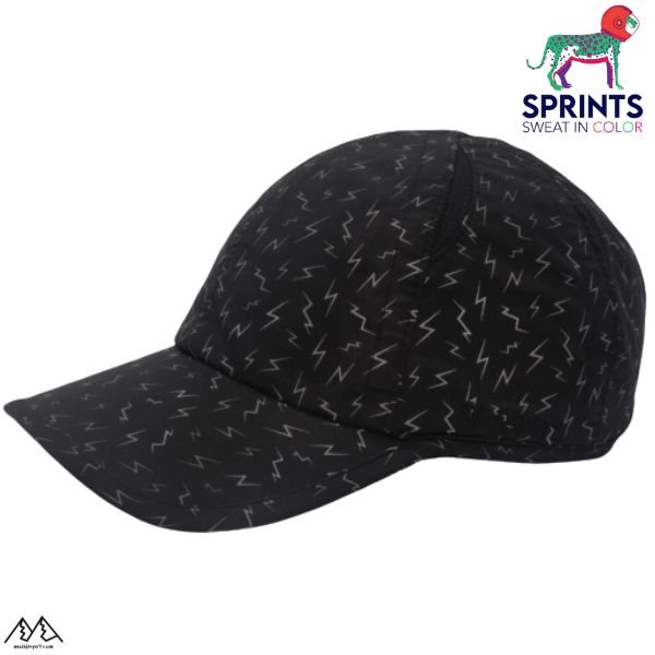 画像1: スプリンツ ランニングキャップ フラッシュ ブラック リフレクト 反射 SPRINTS O.G.Hats HAT SPRINTS nocturnal not so neon Flash Reflective Hat (1)