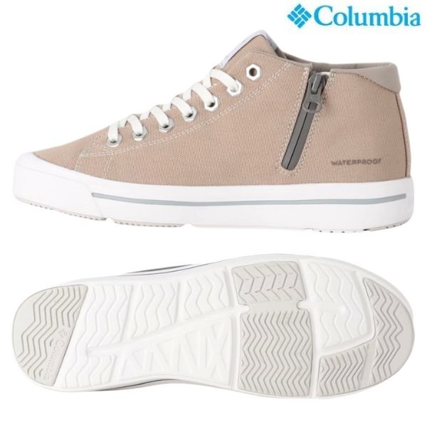 画像2: コロンビア 防水 スニーカー シューズ ホーソンレイン ミッド ウォータープルーフ ベージュ Columbia HAWTHORNE RAIN MID Ancient Fossil (2)