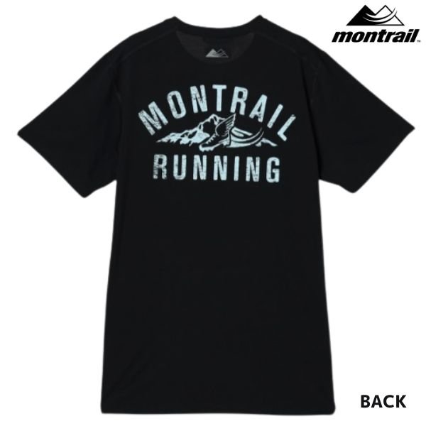 画像1: モントレイル トレイルランニング ウエア Tシャツ トレラン バックプリント ブラック MONTRAIL Columbia M Endless Trail Running Tech Tee BLACK  (1)