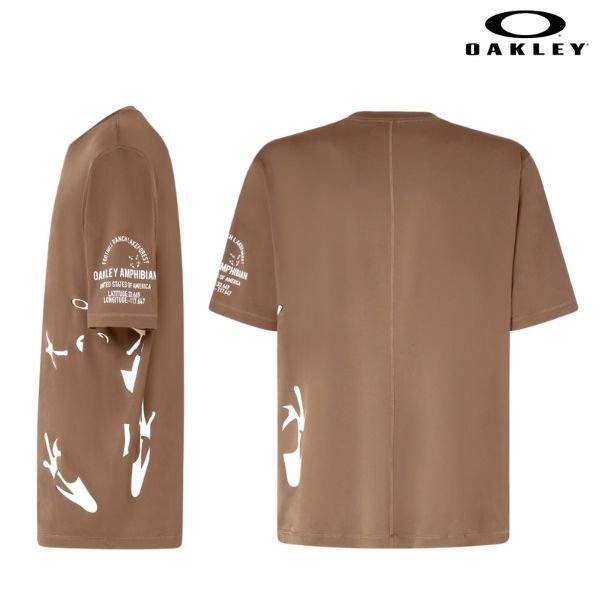 画像2: オークリー Tシャツ カーキ 水陸両用 OAKLEY En Amphibian SS T Bold Frog 1.0 Raven (2)