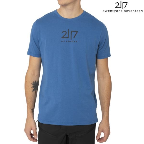 画像2: 2117 of sweden オーガニックコットンＴシャツ ブルー twentyone seventeen VIDA printed t-shirts blue (2)
