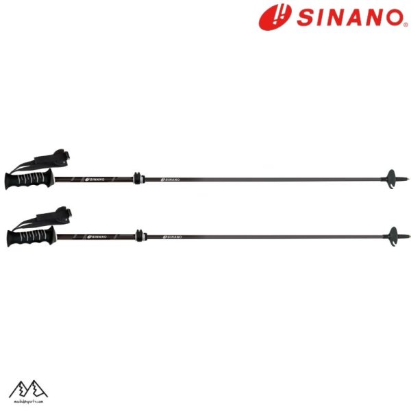 画像2: シナノ ストック サイズ調整式 スキーポール フリーファスト アルファ ブラック フリーFAST α SINANO FREE FAST BK 伸縮スキーポール 95-120cm (2)
