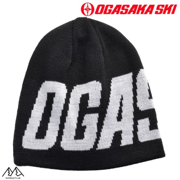 画像1: オガサカ ニットキャップ ロゴ ブラック OGASAKA KT / BLK  (1)